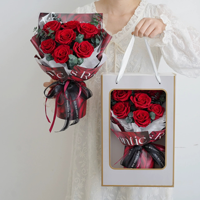 Bouquet de roses éternelles magnifiques en gros pour mariage, Nouvel An chinois, décoration de Noël, cadeau de la Saint-Valentin - Prix d'usine