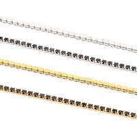 DIY Acier Inoxydable Diamant Noir Chaîne de Tennis Fabrication de Bijoux Collier pour Chaîne Résultats et Composants