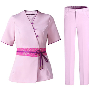 Uniforme de Trabajo para Peluquera China, Traje de Salud Femenino, Ropa de Moda para Hotel, Masajes, Terapia de Baño, Antiarrugas - Product Image 6