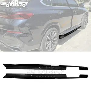 Haosheng Saias laterais para BMW G06 X6 M Sport 2020, 2021, 2022, 2023, extensão lateral de fibra de carbono para carro, painel lateral G06