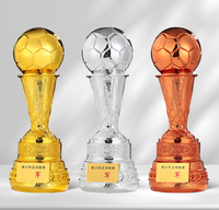 2025 Résine Événement Sportif Mondial Populaire Grande Taille 60cm Football Basketball Trophée Logo Personnalisé Football Trophées Médaille Prix Coupe