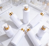 Botellas de Plástico PET Transparentes/Blancas/Ámbar de 300ml/500ml con Bomba Dosificadora para Champú, Loción, Cosméticos, Cuidado Corporal y Productos de Belleza