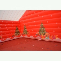 Maison gonflable personnalisée Santa House tente de Noël maisons éclairées pour affichage