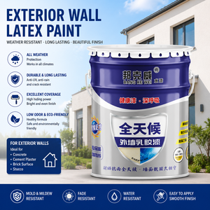 Peinture latex architecturale extérieure résistante aux intempéries, aux fissures et écologique, revêtement à base d'eau pour murs extérieurs - Product Image 1