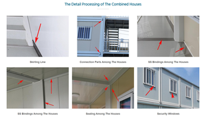 Casas prefabricadas con energía solar resistentes a huracanes Casas prefabricadas de hormigón de 2 dormitorios Casa contenedor de paquete plano - Product Image 5