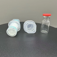 Boîte de stockage de vaccins stérile en PET recyclé de 3 ml, 1 pièce, petit support de flacon en plastique pour petits flacons de vaccins peptidiques