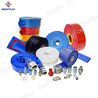 Tuyau plat d'irrigation agricole léger en PVC/TPU de 8 pouces (75 mm), 1,5, 3, 6 pouces et raccord de 4 pouces (32 mm)