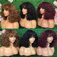 Perruques synthétiques courtes pour femmes, style bob africain, les plus vendues, coiffures tendance, effet volumineux et doux, fibre haute température, ligne de cheveux naturelle