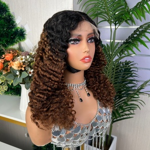 For Burmese Virgin Hair 16inch 3years Hair Weaving Super Double Drown 5x5 Lace Closure <b>Wigs</b> Factory Price - Product Image 5
