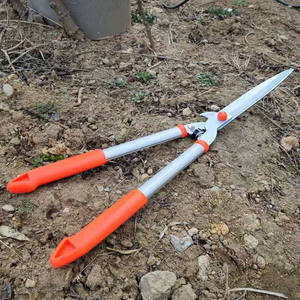 Tijeras para cortar setos de doble propósito, hoja de acero inoxidable de 45-60 cm para podar plantas de jardín y recortar césped, color gris - Product Image 3