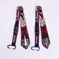 Longe imprimée en polyester personnalisée 2024 avec porte-badge de carte d'identité à transfert de chaleur à impression offset