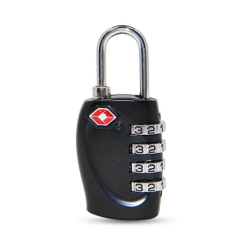 Lucchetto di sicurezza per bagagli in acciaio legato TSA di alta qualità per pistole dure e blocco tattico con Password da viaggio 4 cifre