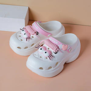 Sandalias Crocs Meyun para Mujer, Suela Gruesa, Aumentan la Altura, Perforadas, Diseño de Ojos Grandes de Dibujos Animados, para Playa, Verano y Uso en Exteriores - Product Image 4