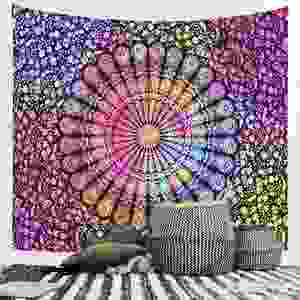 Tapiz Floral Bohemio Mandala para Colgar en la Pared, Decoración del Hogar, Tela de Pared para Sala de Estar y Dormitorio - Product Image 2