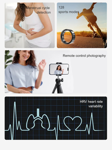 Anillo Inteligente de Cerámica NFC, Resistente al Agua 5ATM, Monitor de Frecuencia Cardíaca, Sueño y Salud Femenina, Control Remoto de Tarjetas de Acceso, Anillos Inteligentes de 18 mAh - Product Image 4