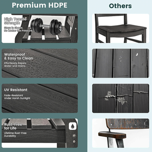 Table à manger et chaises d'extérieur en HDPE moderne et Offre Spéciale durables pour hôtel et ferme - Product Image 5