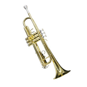 <span class=keywords><strong>Trompeta</strong></span> Bb de laca dorada de Grado Profesional, Material de latón, instrumento Musical de viento de latón, marca personalizada hecha en China - Product Image 6