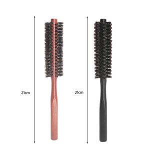 Poils de sanglier <span class=keywords><strong>brosse</strong></span> <span class=keywords><strong>ronde</strong></span> <span class=keywords><strong>cheveux</strong></span> cuir chevelu bambou bois boucles définition coiffure dents fines <span class=keywords><strong>brosse</strong></span> peigne noir aluminium Curl peigne - Product Image 3