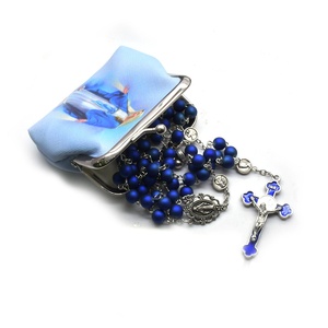 Sac à main pour chapelet <span class=keywords><strong>de</strong></span> 3 pouces avec boucle à clip Vierge <span class=keywords><strong>Marie</strong></span>, pochette à monnaie sacrée, idéal pour cadeau <span class=keywords><strong>de</strong></span> 1ère Communion - Product Image 2
