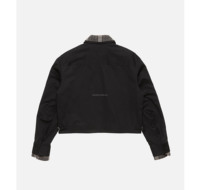 Veste bomber unisexe en coton bleu marine à col superposé 100% authentique, veste à col superposé pour femmes, veste à col superposé pour hommes