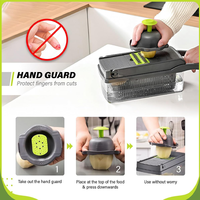 Bestseller 16-in-1 handmatige multifunctionele uien- en fruitsnijder, groentesnijder