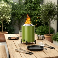 Brasero de table portable en acier inoxydable pour extérieur, idéal pour patio, jardin, camping - Fabrication OEM