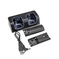 Station de charge double 2 en 1 pour manette de jeu N Wii, station de charge avec câble USB, support de chargeur de batterie