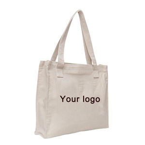 Sacs fourre-tout en toile personnalisés pour femmes avec bandoulière, 100 % coton, imprimés lettres/motifs, fermeture éclair recyclée - Product Image 2