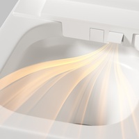 Bidet de WC automatique intelligent de forme carrée articles sanitaires électriques intelligents piège en S compatible avec le drainage télécommande monobloc