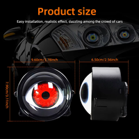 Lentille décorative modifiée de style nouveau avec éclairage extérieur automatique à LED dynamique de 3 pouces clignotant Devil Eye pour voiture