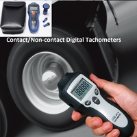 Tacómetro Digital de Contacto/Sin Contacto con Pantalla LCD, Instrumento de Medición de Velocidad para Detección de Distancia
