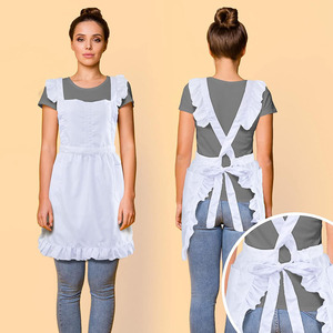 7926 élégant <span class=keywords><strong>femme</strong></span> de chambre <span class=keywords><strong>blanc</strong></span> Smock <span class=keywords><strong>tablier</strong></span> avec poche pour serveuse cuisine Restaurants cuisson Machine lavage <span class=keywords><strong>femme</strong></span> de chambre Smock <span class=keywords><strong>tablier</strong></span> - Product Image 3