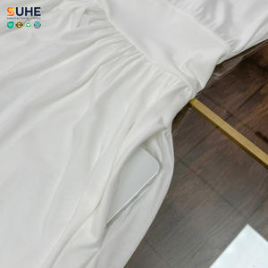 เดรสผู้หญิง SUHE แขนกุด คอกลม ทรงเอไลน์ ผ้าฝ้าย 100% สีพื้น ระบายอากาศได้ดี สวมใส่สบายๆ ในชีวิตประจำวัน - Product Image 6