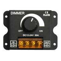 Contrôleur de gradateur de bouton manuel de couleur unique 360W 30A 360W LED gradateur pour l'utilisation de boîtes à lumière publicitaires 12V