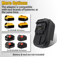 Le plus récent adaptateur de batterie DM18DW12 compatible pour la batterie DewaltS/Milwauke 18V 20V Li ion converti en pour les outils sans fil DeWaltS 12V