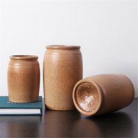 Urne funéraire moderne de luxe en bambou écologique à imprimé léopard pour petits animaux, pour crémation en extérieur
