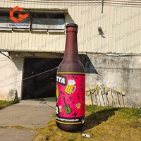 Réplique de bouteille de vin gonflable en PVC, bouteille gonflable réutilisable, ballon, accessoire publicitaire pour l'extérieur et l'intérieur