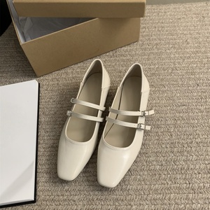 Nouvelles Chaussures Mary Jane Coréennes Printemps-Automne 2026 pour Femme, à Bout Carré, Double Boucle, Talon Carré Épais, Escarpins à Bouche Peu Profonde pour Assortir - Product Image 3