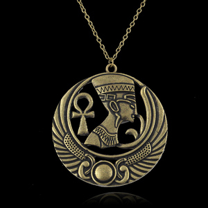 เครื่องประดับอียิปต์ ฟาโรห์อียิปต์ คลีโอพัตรา และพีระมิด อิลลูมินาติ จี้รูปอังค์ สร้อยคอแบบชาติพันธุ์ สำหรับผู้ชายและผู้หญิง เครื่องรางนำโชค - Product Image 2