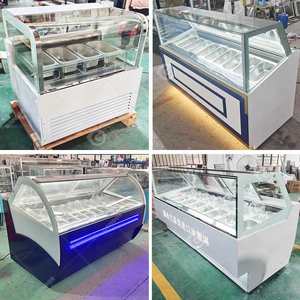 Vitrina Exhibidora de Helados con 12 Sabores, Congelador Redondo Comercial, el Mejor Helado Italiano en China - Product Image 2