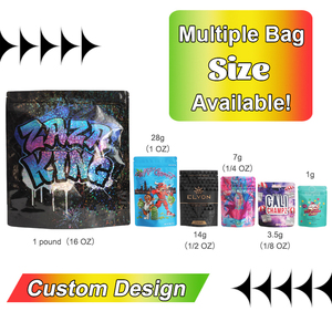 Bolsa pequeñ<span class=keywords><strong>a</strong></span> de plástico PE con cierre de cremallera con ventana transparente 1-3,5G Mylar diseño personalizado para 10 20 50 100 <span class=keywords><strong>200</strong></span> 500 billetes de <span class=keywords><strong>euros</strong></span> notas de papel - Product Image 3