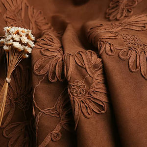 Tela de Gamuza Bordada con Cordón Enrollado para Prendas de Vestir, Bolsos, Almohadas y Tapicería de Sofás - Product Image 4