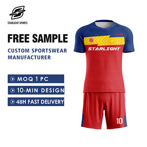 قميص رياضي مخصص بشعار الراعي من البوليستر للأندية وكرة القدم للرجال، ملابس تدريب رياضية سريعة الجفاف وقابلة للتنفس مع اسم اللاعب - Product Image 1