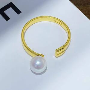 10710 Accessoires de perles DIY, bague en argent S925 avec support vide, ensemble de bijoux en argent multi-perles, perles de 3 à 8 mm, style tendance en incrustation - Product Image 2