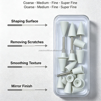 Kit de fraises de polissage dentaire en silicone DR001 DR002 DR003, polisseurs en caoutchouc souple pour pièce à main basse vitesse, finition résine et porcelaine