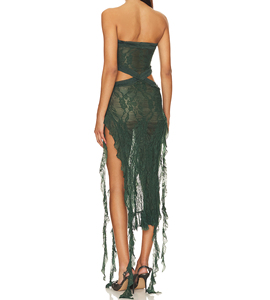 Tendance robe imprimée en maille sans manches design creux sexy <span class=keywords><strong>mystère</strong></span> style serré - Product Image 5