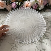 Assiette en verre esthétique en forme de tournesol et de marguerite, assiette à salade en forme de feuille de chou, assiettes de présentation de mariage, style INS, décoratif pastoral