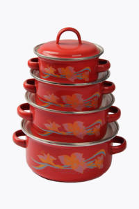 4 casseroles <span class=keywords><strong>en</strong></span> émail, batterie de cuisine, casseroles 670 DB & EDB - Product Image 4