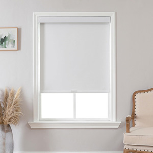 ستائر دوارة منسوجة طبيعية بدون حبال، ستائر معتمة منحنية بدون محرك للنوافذ في المنزل والمكتب - Product Image 4