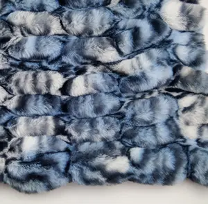 Популярная эластичная ткань из спандекса, искусственный мех кролика для одежды/домашний текстиль